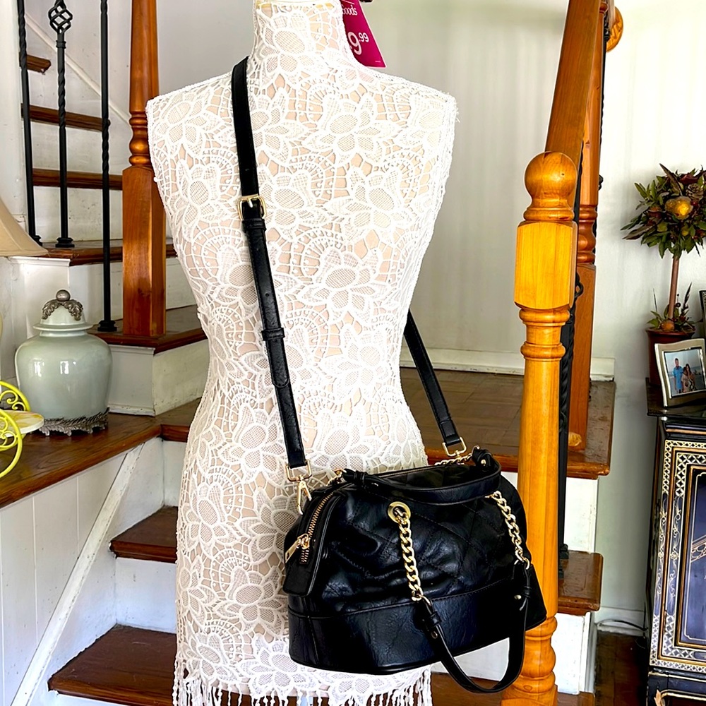 Le Miel black chain quilted handbag crossbody bag